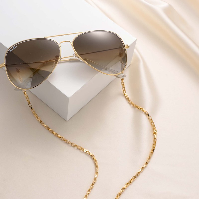 Ettika Golden Rays Rectangle Glasses Chain