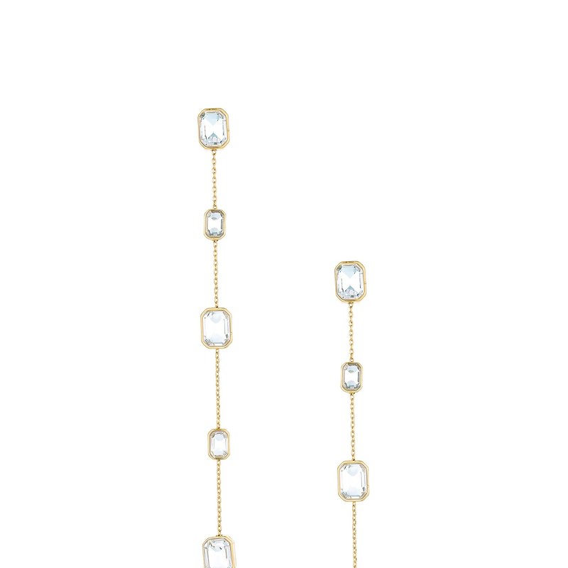 Ettika Iconic Crystal Dangle Earrings In White