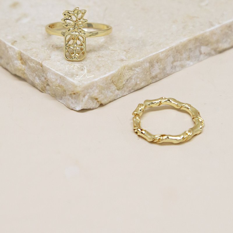 Ettika Island Vibes 18k Gold Plated Ring Set