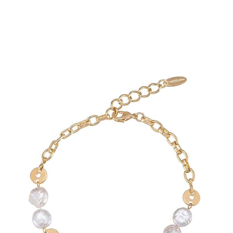 Ettika Legacy Pearl 18k Gold Plated Anklet