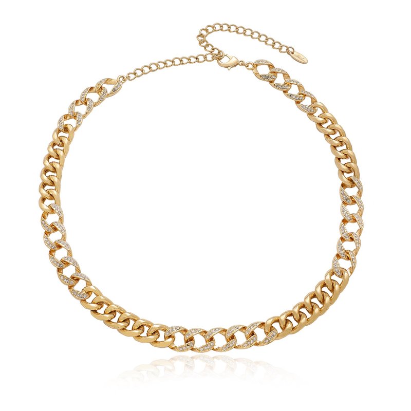 Shop Ettika Life Of Links Crystal And 18k Gold Plated Necklace