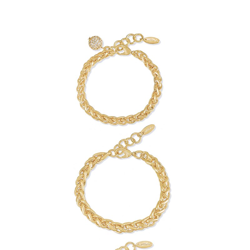 Shop Ettika Linked Chain Trio 18k Gold Plated Bracelet Set