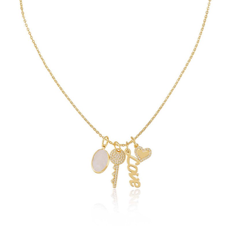 Shop Ettika Love To Love 18k Gold Plated Interchangeable Charm Necklace