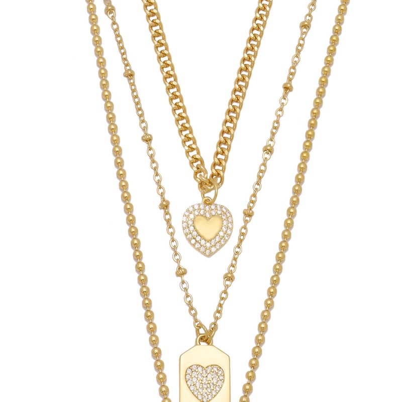 Shop Ettika Love To Love 18k Gold Plated Necklace Set