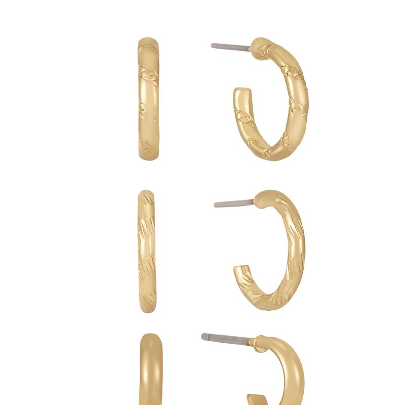 Ettika Mixed Hoops 18k Gold Plated Boxed Set Earrings