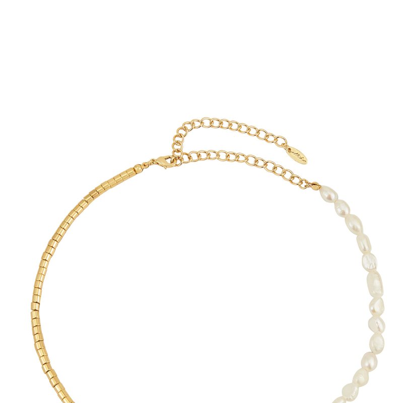 Shop Ettika Mixed Up Freshwater Pearl 18k Gold Plated Beaded Necklace