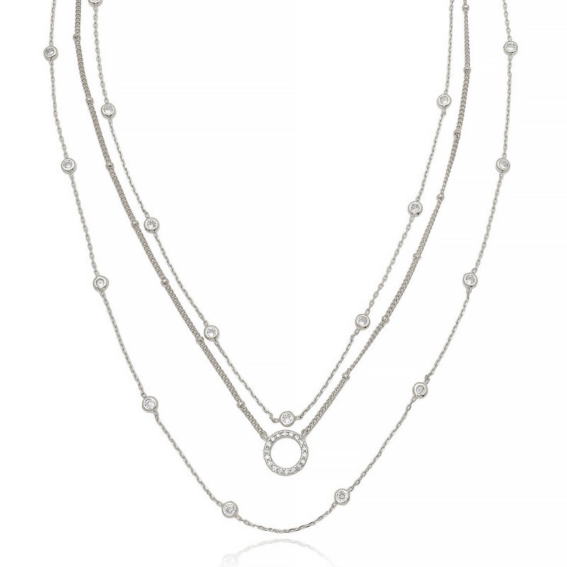 Ettika Monroe Crystal Strand Layered Necklace In Gold