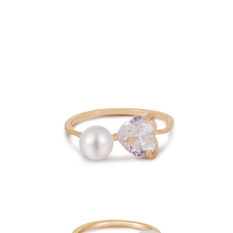Shop Ettika Multi-pearl & Crystal Adjustable 18k Gold Plated Ring Set