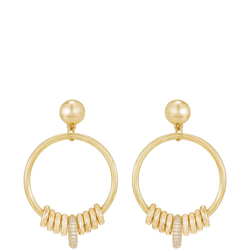 Shop Ettika Multi-ring Slider 18k Gold Plated Earrings