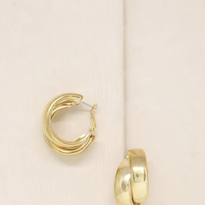 Ettika Necessary Accessory 18k Gold Plated Hoop Earrings
