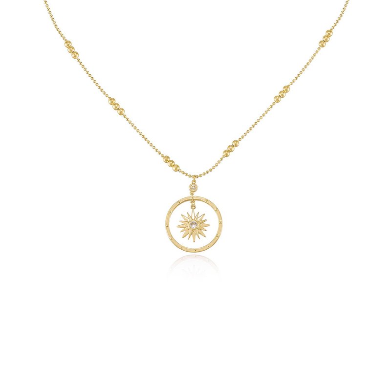 Ettika Nova Crystal 18k Gold Plated Pendant Necklace