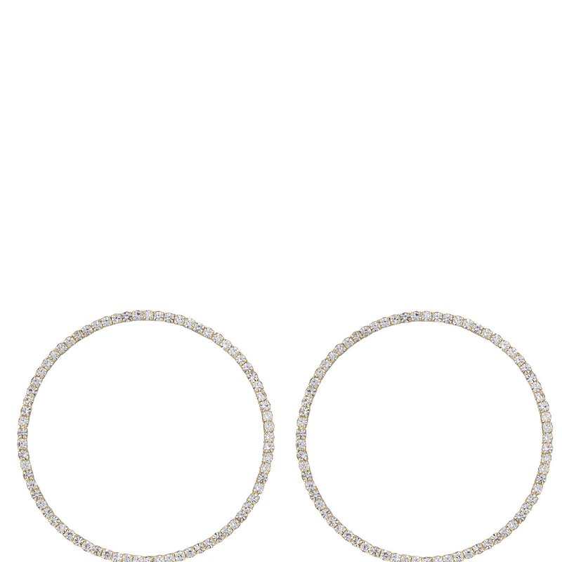 Shop Ettika Picture Perfect Crystal Circle 18k Gold Plated Earrings