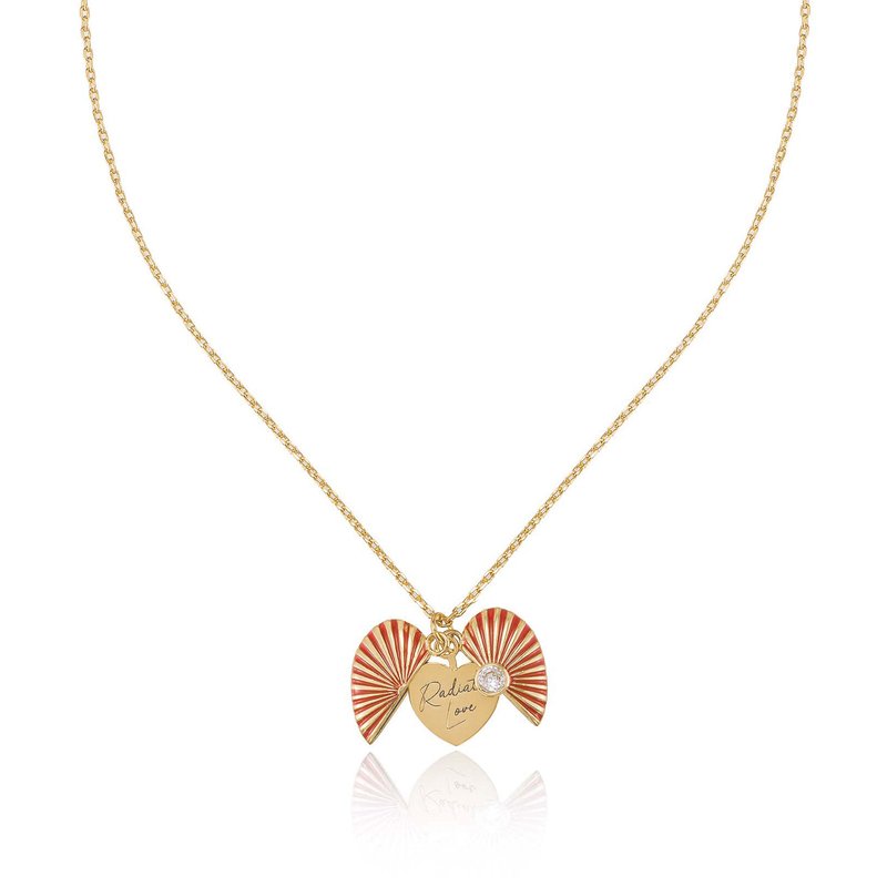 Ettika Radiate Love Hidden Message Locket Necklace In 18k Gold Plated, 18