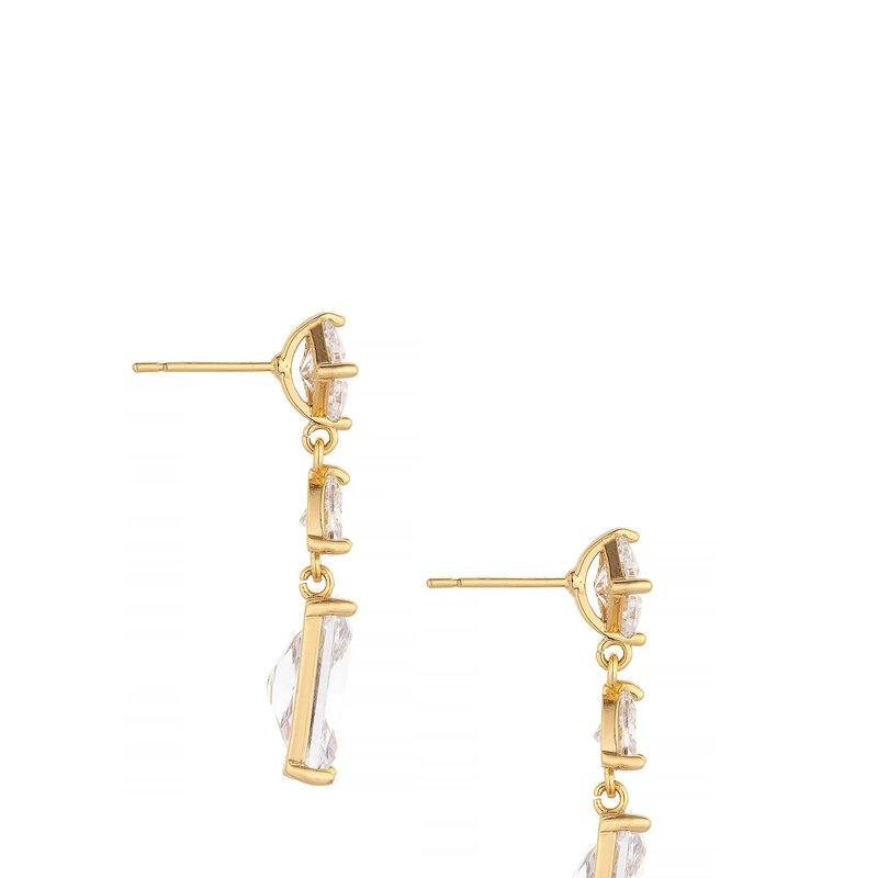 Shop Ettika Reflective Crystal 18k Gold Plated Dangle Earrings