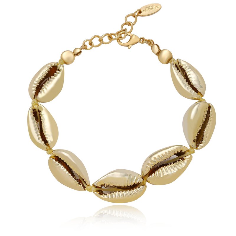 Ettika Seven Seas 18k Gold Plated Shell Bracelet