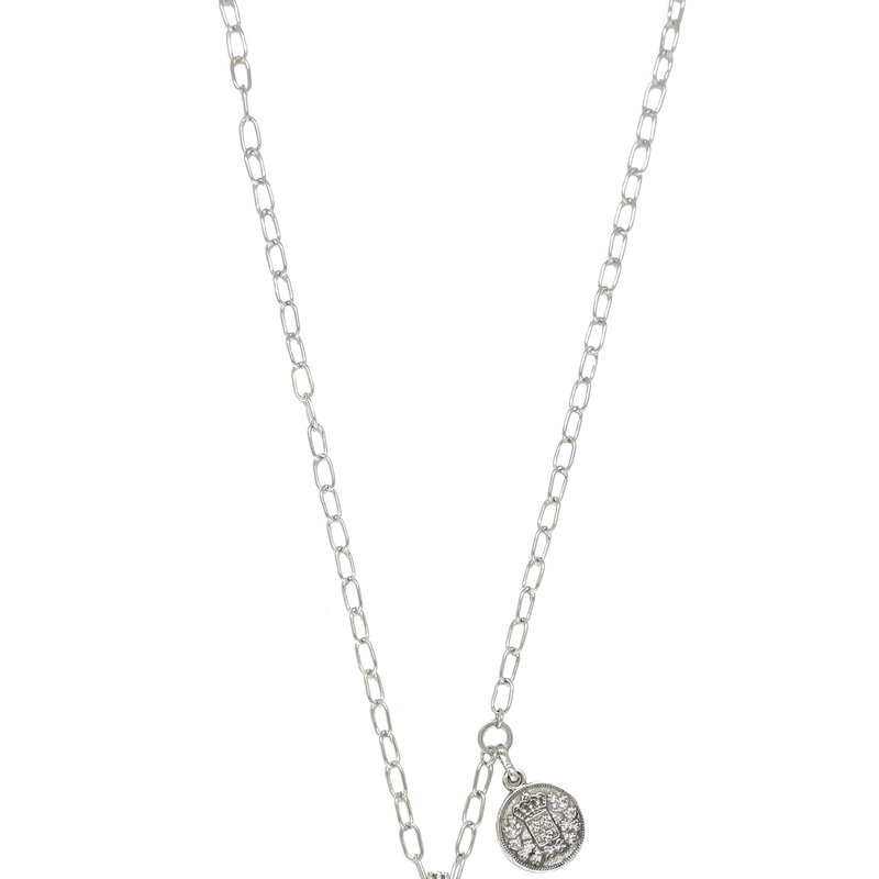 Ettika Simplicity Coin & Chain Necklace In White