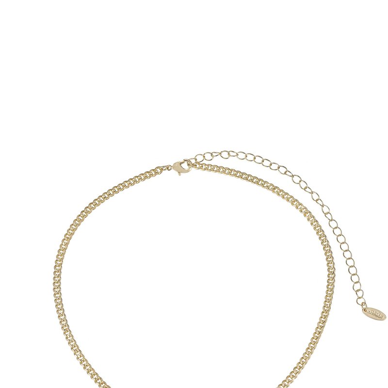 Shop Ettika Single 18k Gold Plated Chain And Crystal Bead Necklace