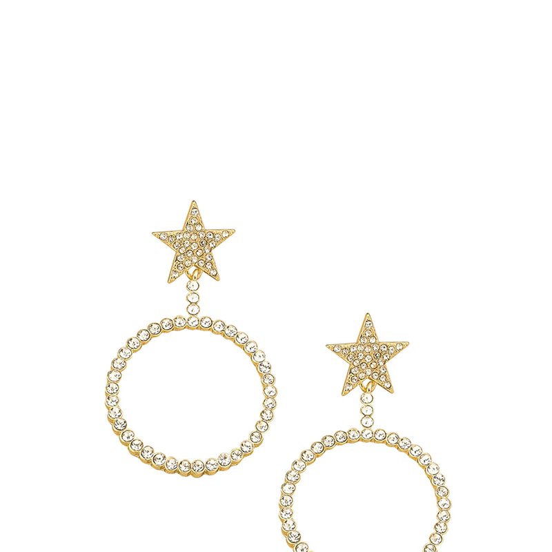 Ettika Spotlight Starlight 18k Gold Plated Crystal Earrings