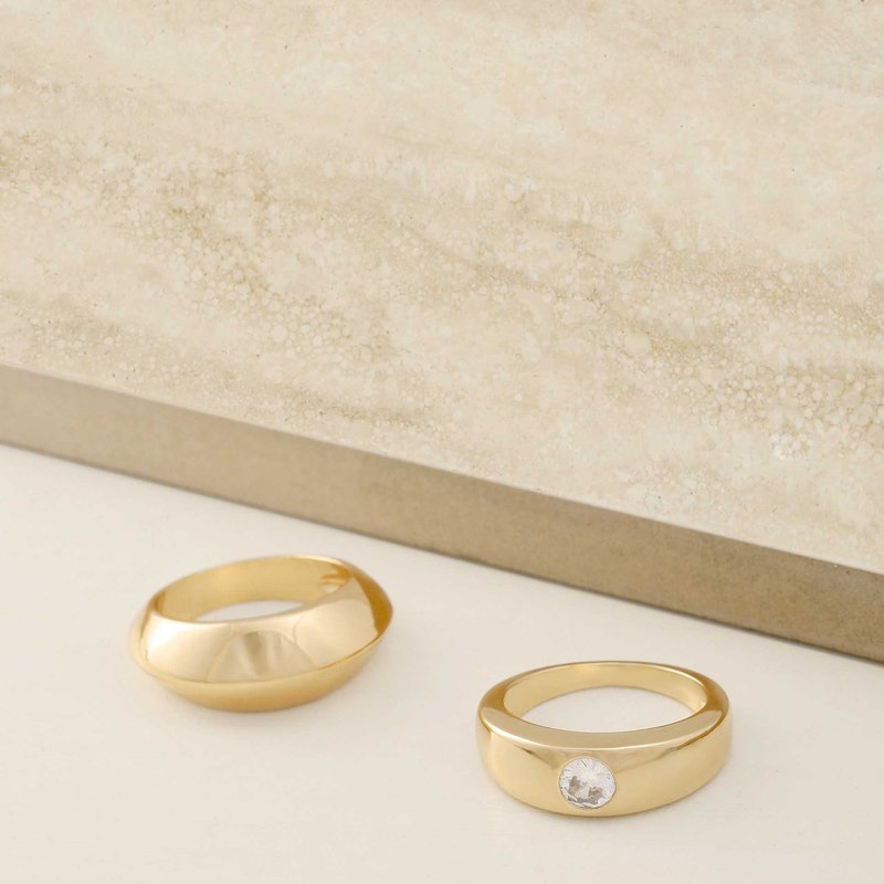 Shop Ettika Statement 18k Gold Plated Band Ring Set