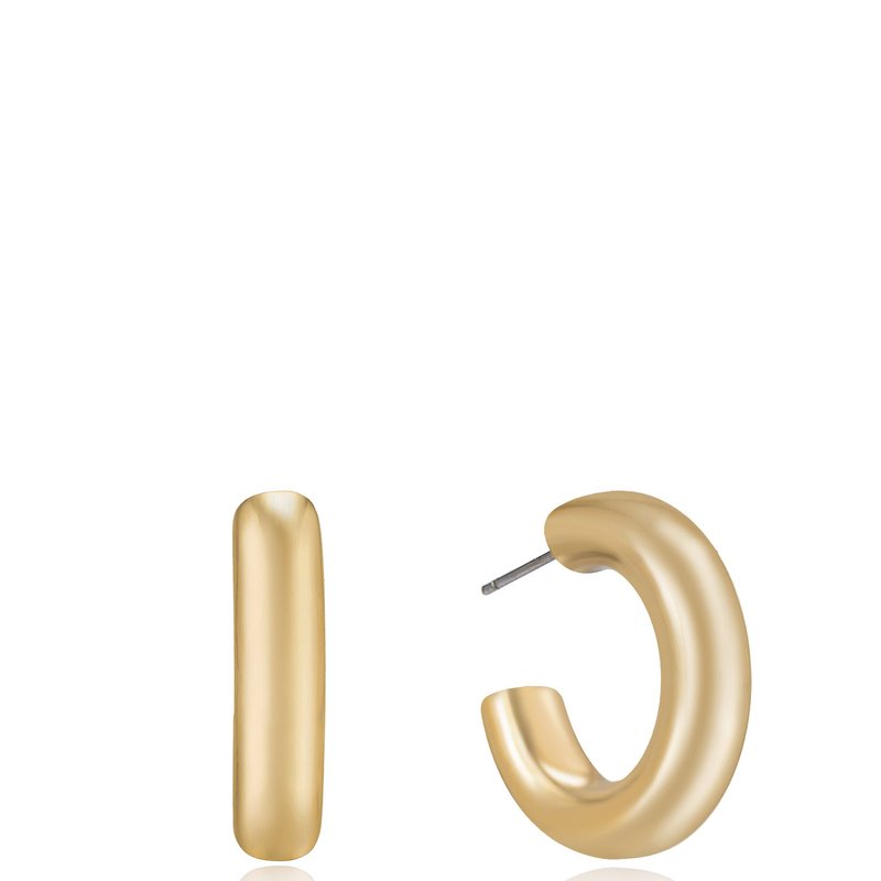Ettika Thick Classic Hoops In Gold