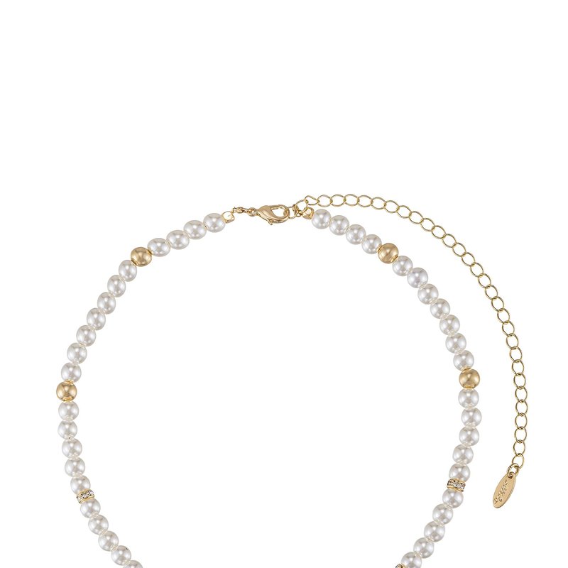 Ettika Timeless Pearl 18k Gold Plated Necklace
