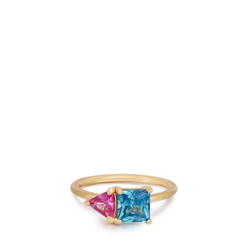 Ettika Toi Et Moi My Love 18k Gold Plated Ring In Pink