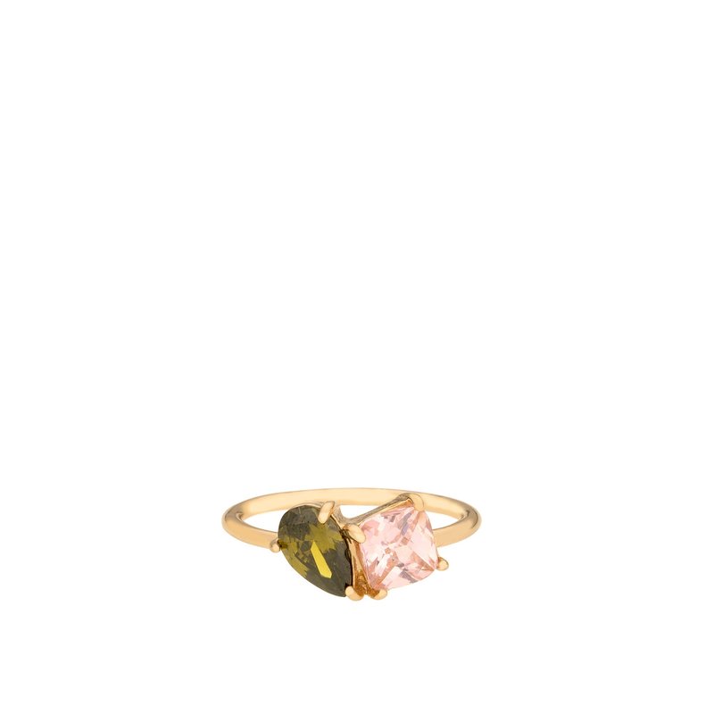 Ettika Toi Et Moi Pop Of Color 18k Gold Plated Ring In Green