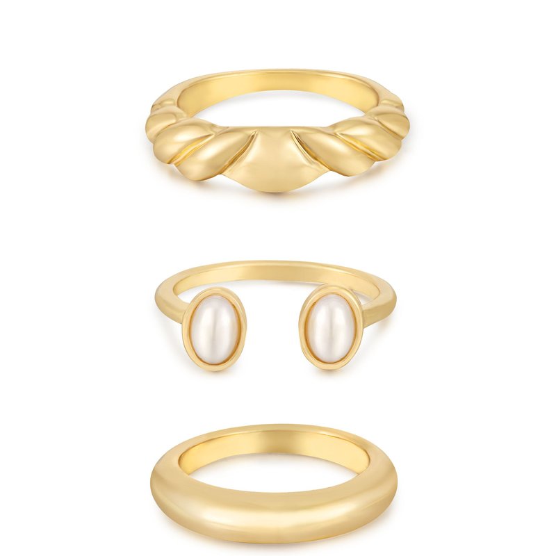 Shop Ettika Ultimate Babe 18k Gold Plated Ring Set