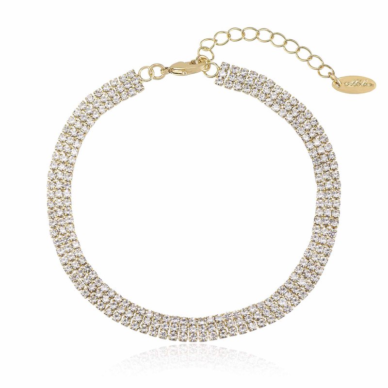 Ettika Unexpected Sparkle 18k Plated Anklet In Gold