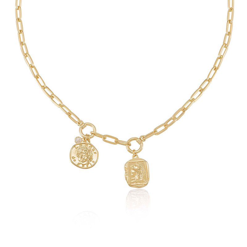 Ettika Your Everyday Chain And Charm 18k Gold Plated Necklace