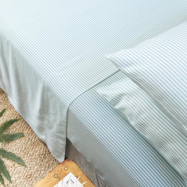 Ettitude Signature Sateen Fitted Sheet In Blue