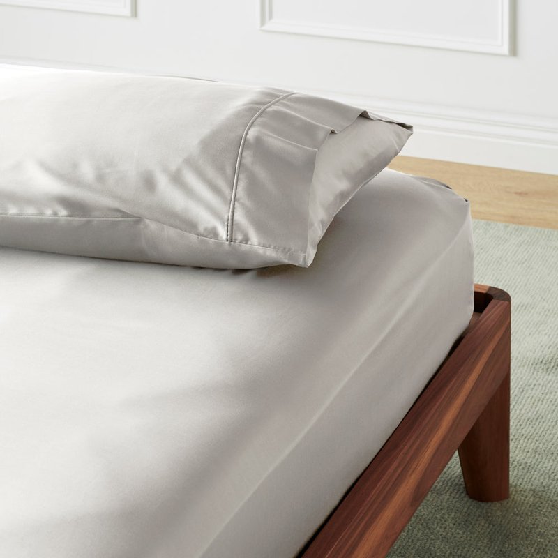 Ettitude Signature Sateen Fitted Sheet In White