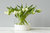 White Colorblock Flower Vase