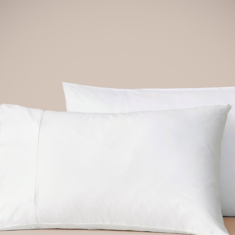 Eucalypso Eucalyptus Silk Tencel Pillowcase Set In White