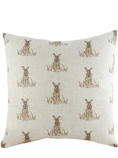 Evans Lichfield Evans Lichfield Oakwood Hare Repeat Print Cushion Cover (Off White/Brown) (One Size) product