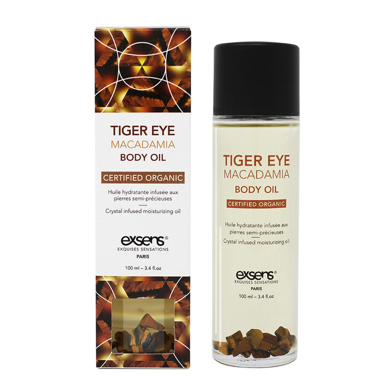Exsens Tiger Eye Macadamia Crystal Organic Body Oil