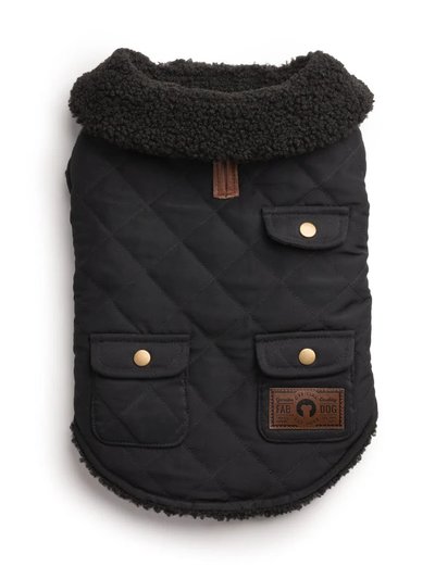 fabdog Black Quilted Shearling Coat product