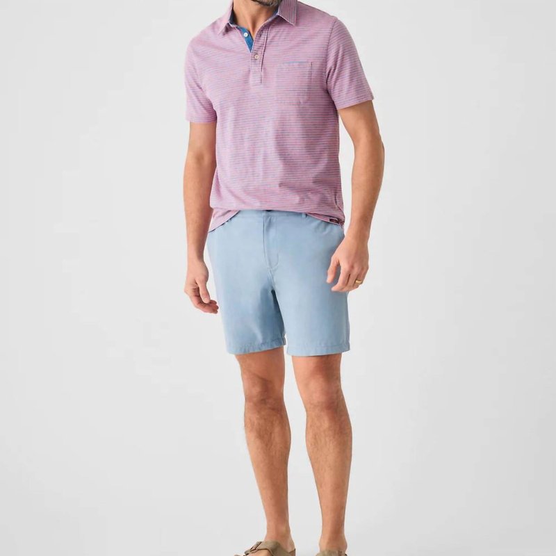 Shop Faherty All Day Shorts In Weathered Blue