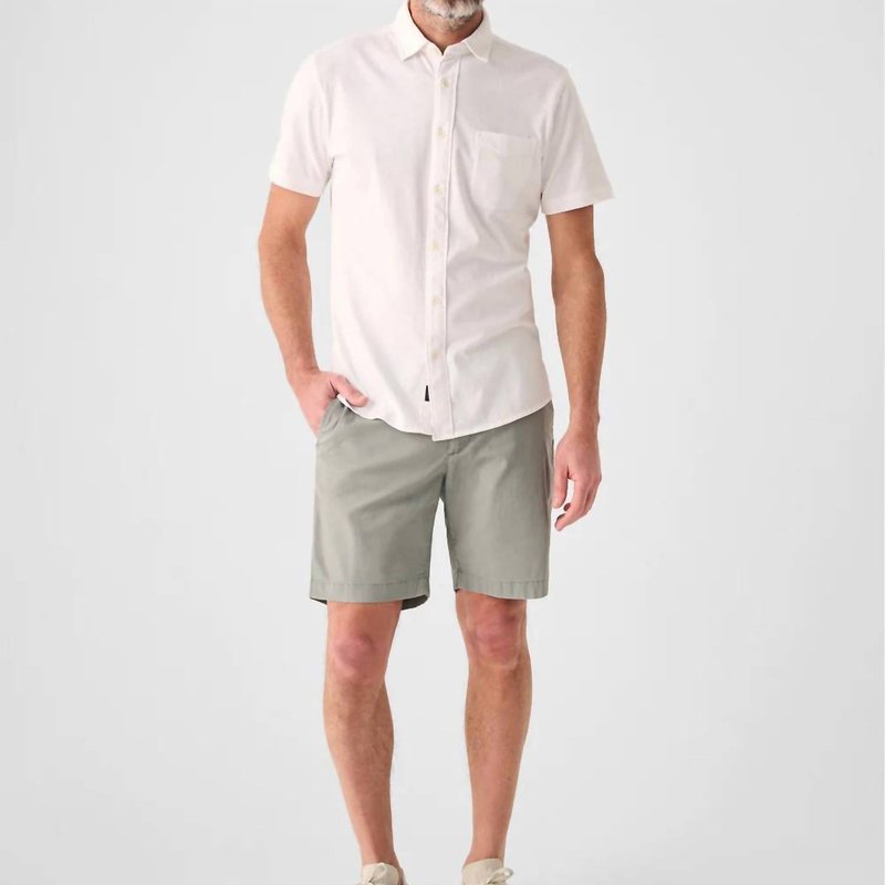 Shop Faherty Short Sleeve Knit Seasons Shirt In White