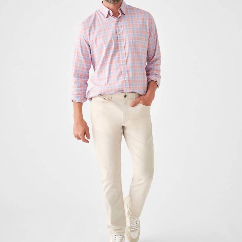 Faherty The Movement Shirt In Vista Point Plaid In Pink