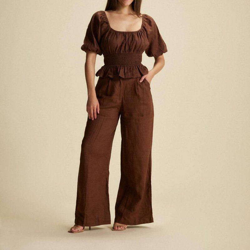 Shop Faithfull The Brand Kinsley Top In Brown