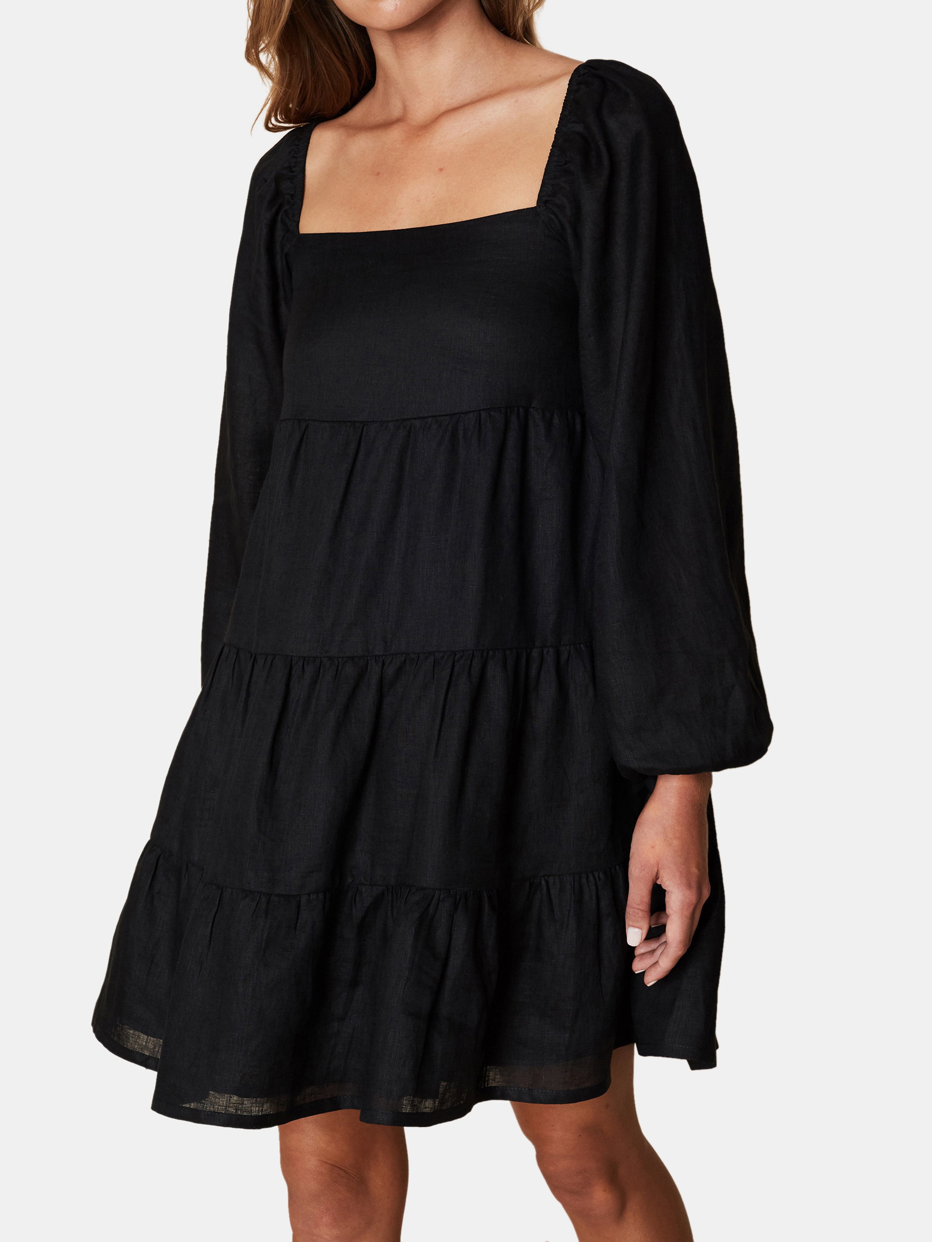 Morissa Mini Dress - Plain Black