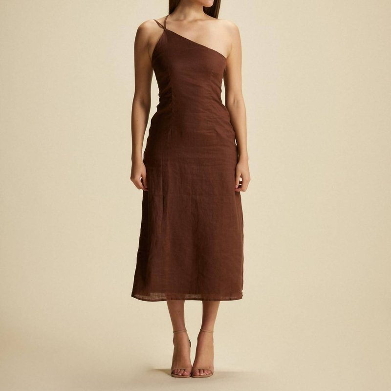 Shop Faithfull The Brand Soko Midi Dress In Brown