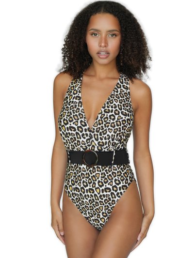 Fame Fashion House Belted One-Piece V-Neck product