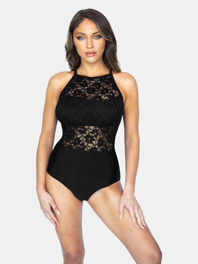Fame Fashion House Hibiscus Lace High Neck One-Piece product