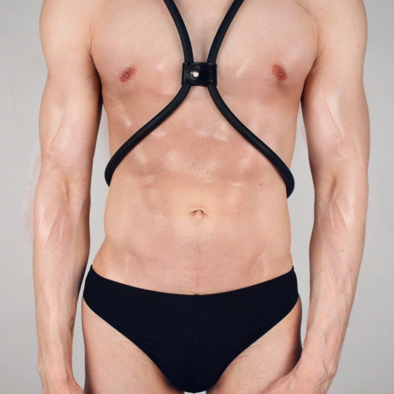 Fang Essential Ribbed Brief Bathing Suit In Black