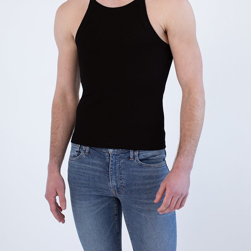 Fang Essential Ribbed Tank In Black