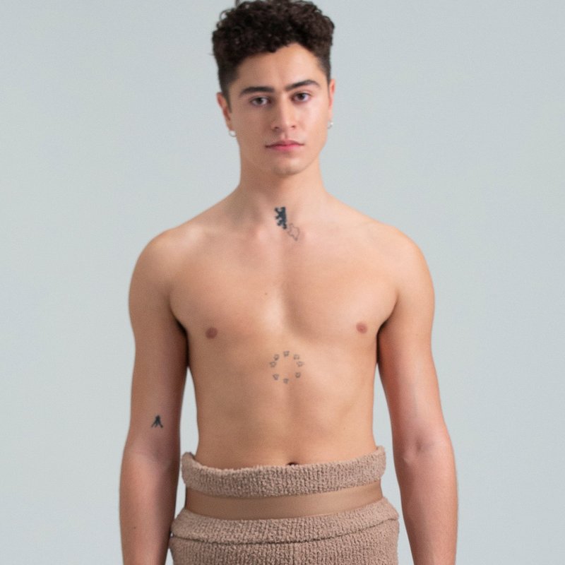 Fang Essential Terrycloth High-waisted Shorts In Brown