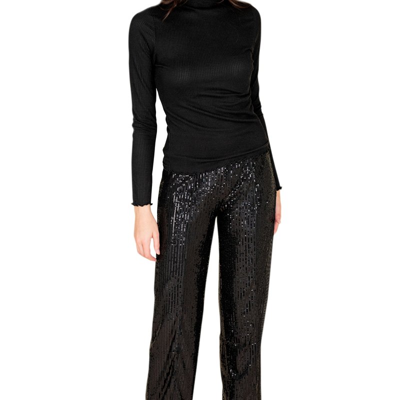 Farah Naz New York Women's High-rise Sequins Trouser In Black