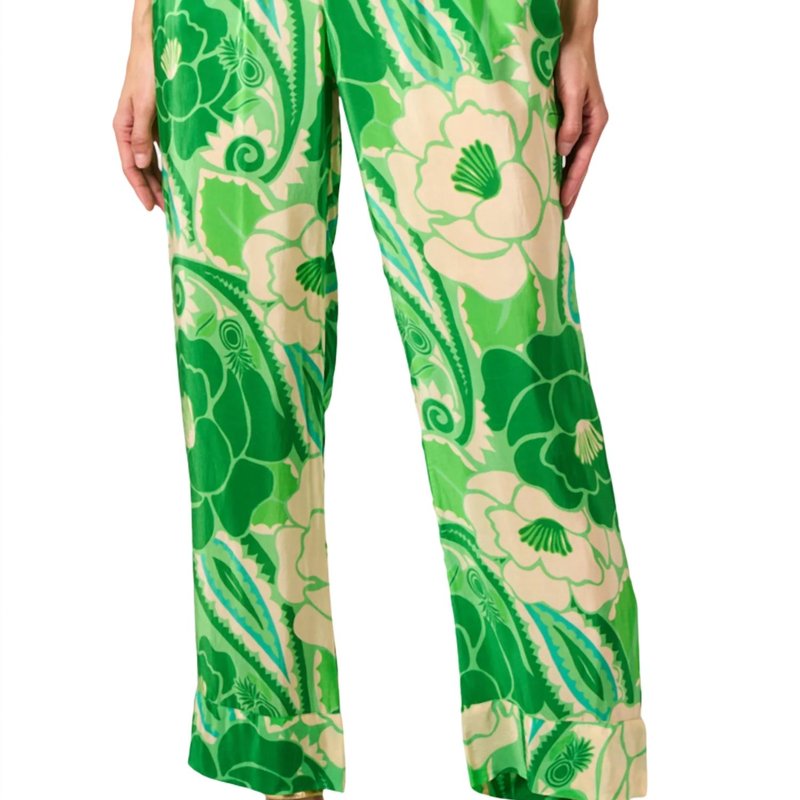 Shop Farm Rio Tropical Print Pant In Green